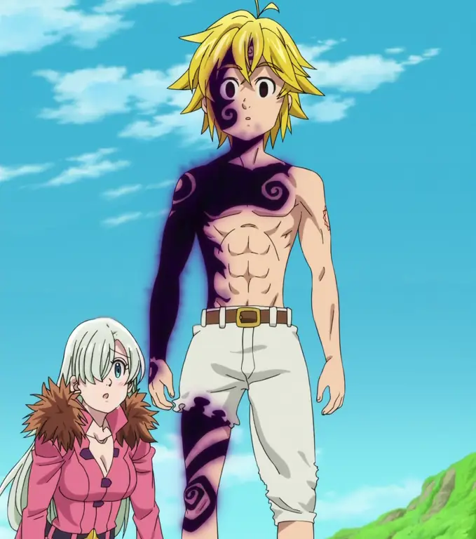 Meliodas, pemimpin Tujuh Dosa Mematikan Karakter Meliodas dari Nanatsu no Taizai
