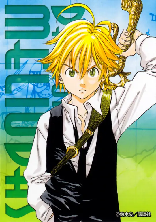 Gambar Meliodas, pemimpin Nanatsu no Taizai