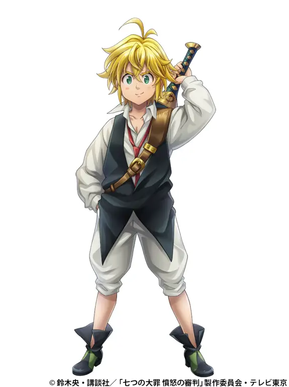 Gambar Meliodas, pemimpin Tujuh Dosa Maut