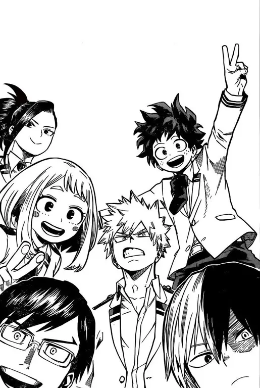 Gambar pembaca manga My Hero Academia secara online