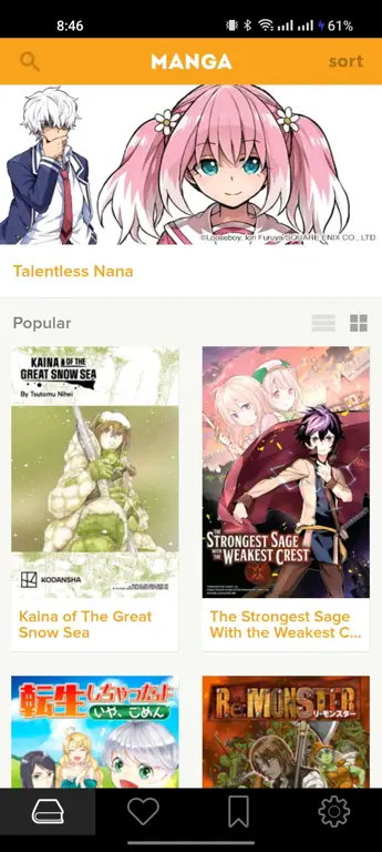 Aplikasi Crunchyroll Manga