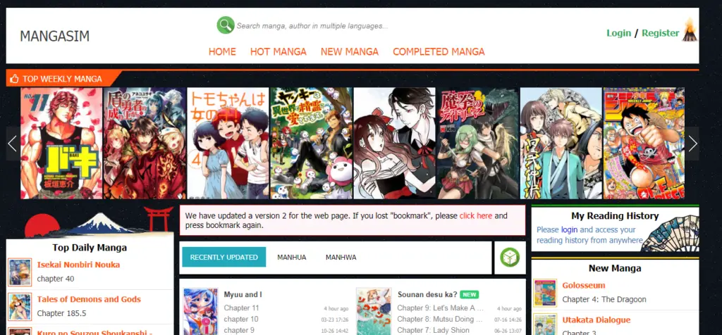 Gambar orang membaca manga secara online