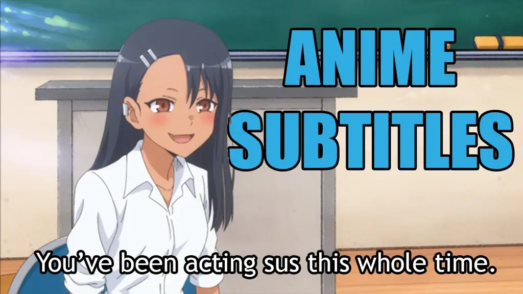 Contoh berbagai subtitle anime