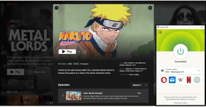 Perbandingan platform streaming Naruto