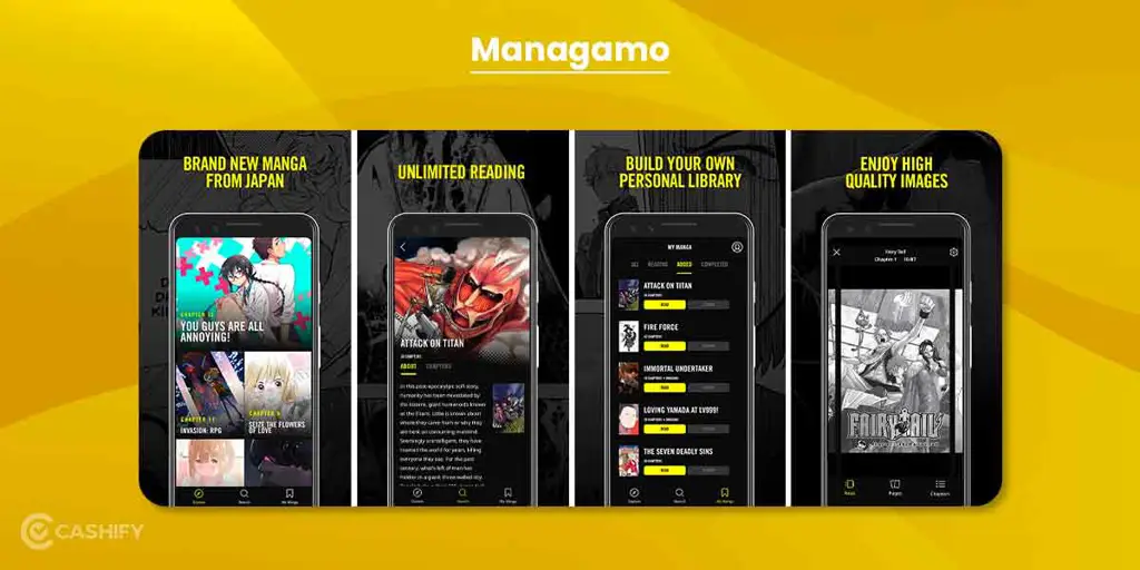 Bagan perbandingan platform baca manga