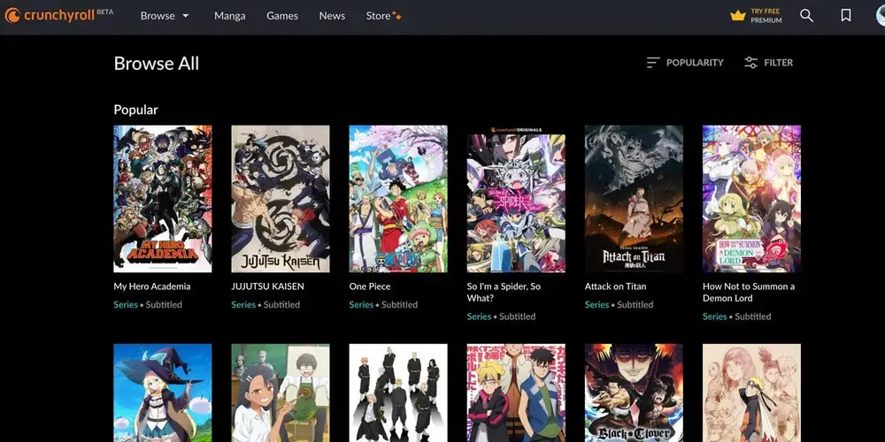 Perbandingan beberapa platform streaming anime