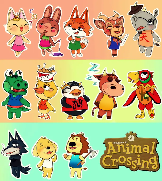 Gambar persahabatan di Animal Crossing