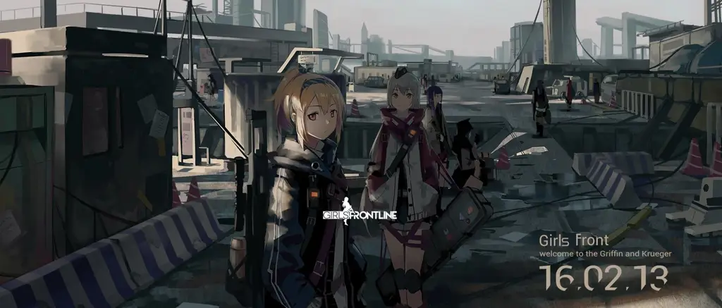 Gambar formasi tim atau echelon di Girls Frontline