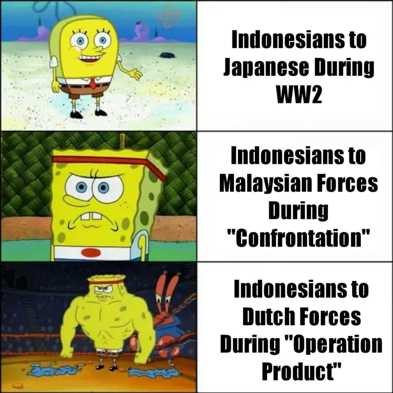 Meme lucu bertema Indonesia yang menampilkan Bang Jarwo