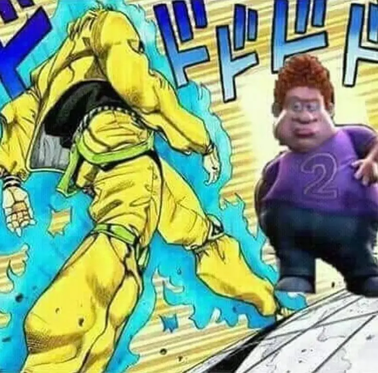 Gambar meme lucu yang berkaitan dengan JoJo's Bizarre Adventure