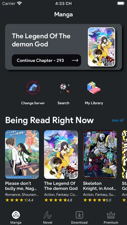 Perbandingan aplikasi baca manga