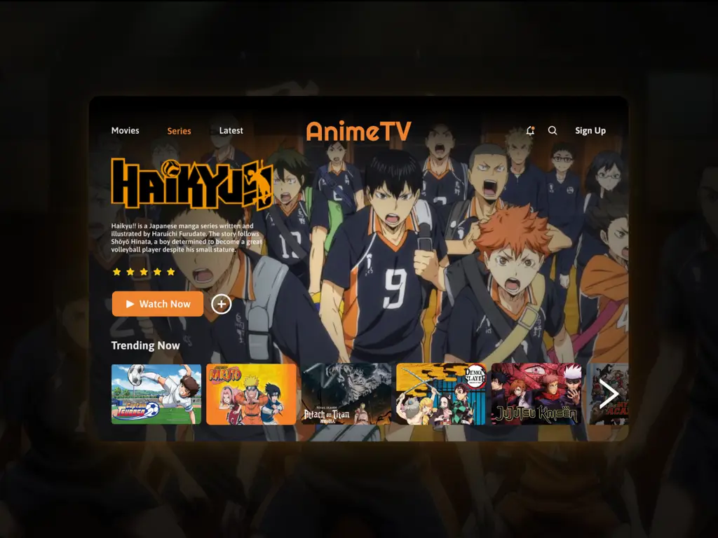 Memilih film untuk ditonton Antarmuka layanan streaming online