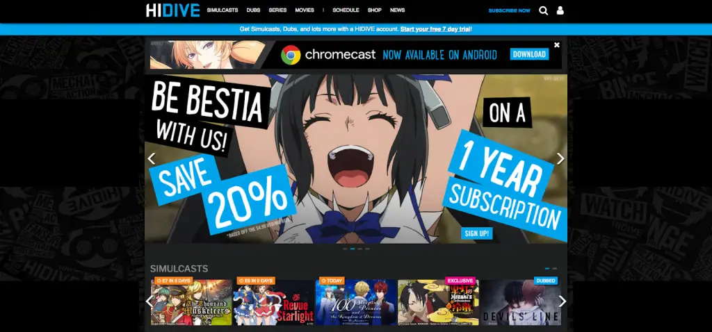 Perbandingan berbagai layanan streaming anime