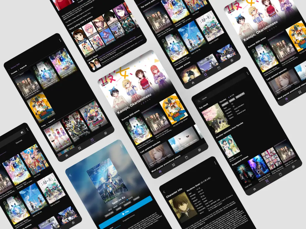Memilih Layanan Streaming Antarmuka layanan streaming anime