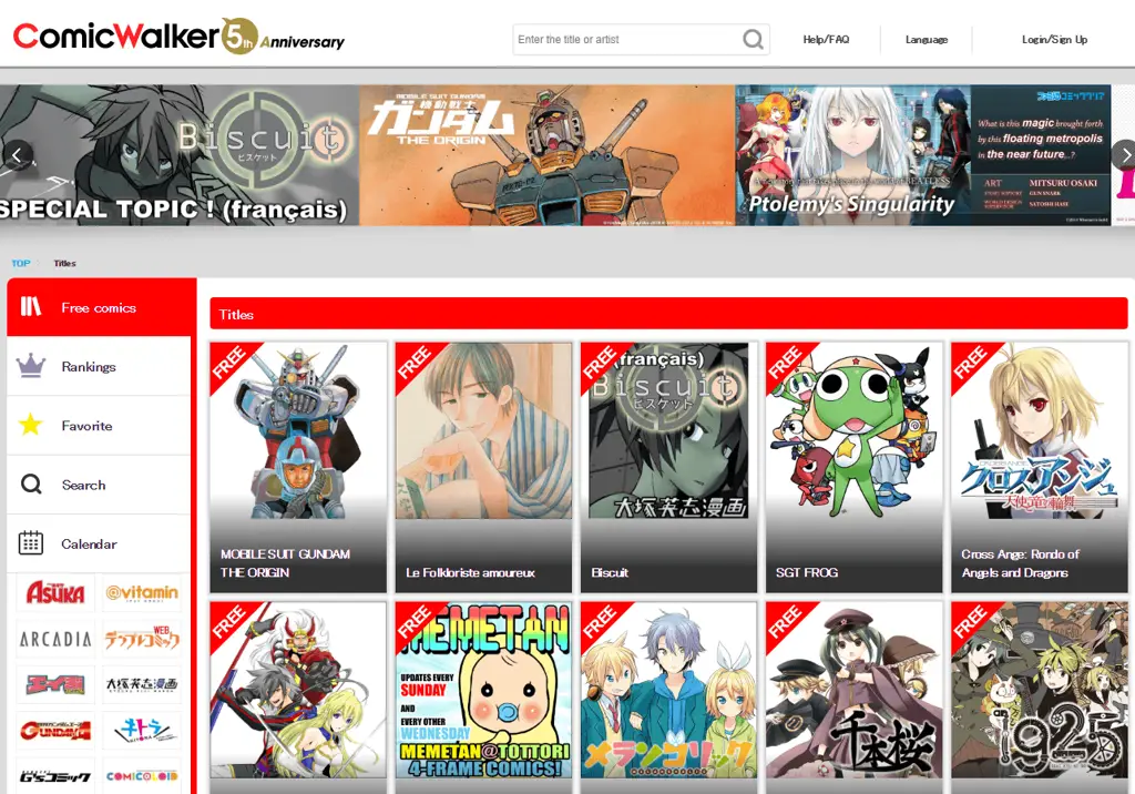 Ilustrasi platform manga online