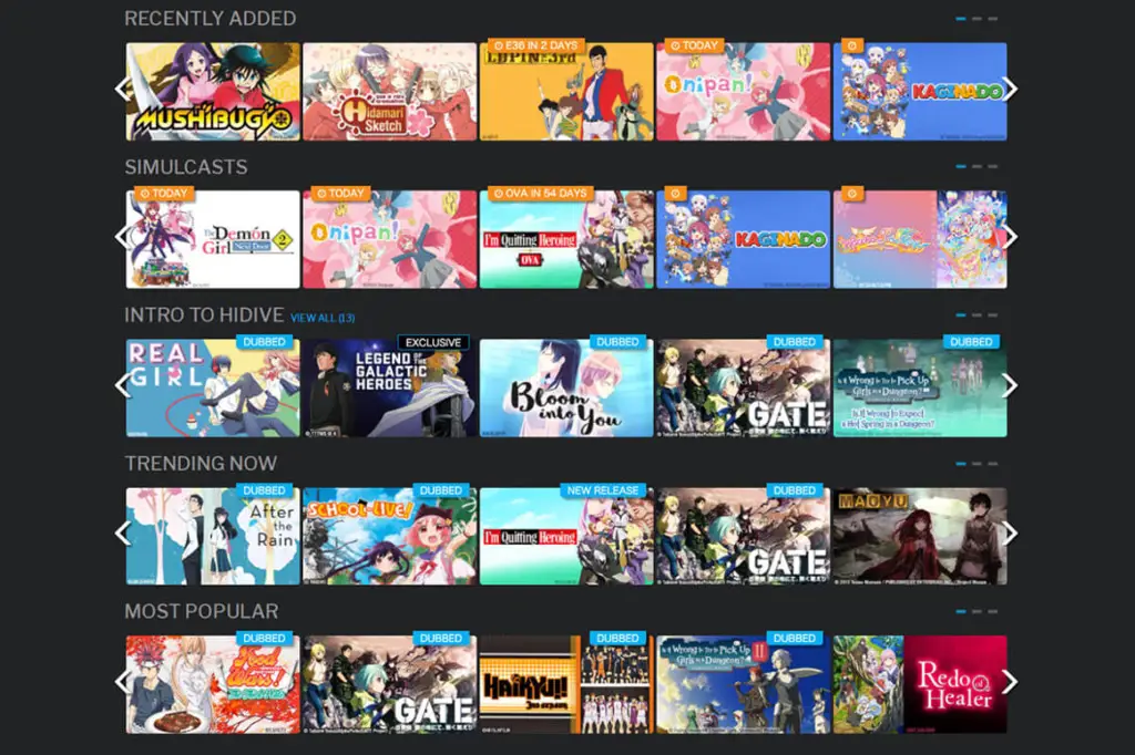 Perbandingan beberapa platform streaming anime