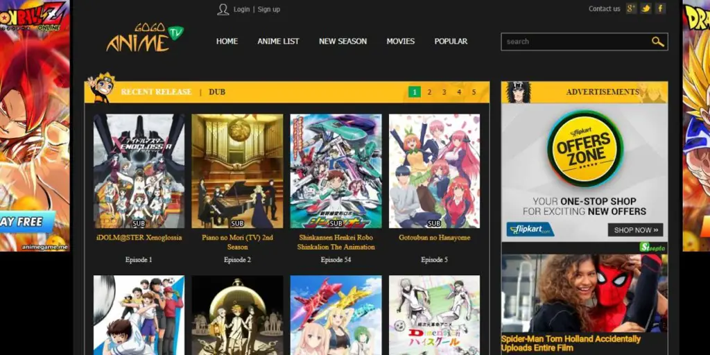 Perbandingan beberapa platform streaming anime.