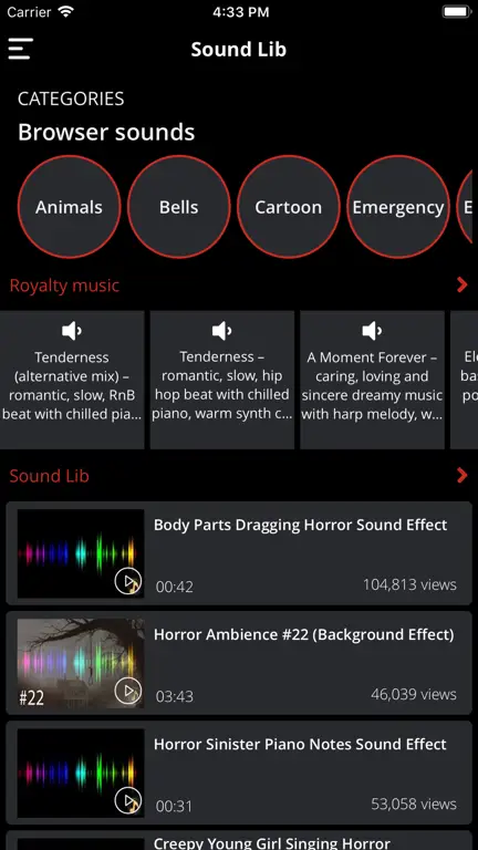 Aplikasi edit audio dengan library suara