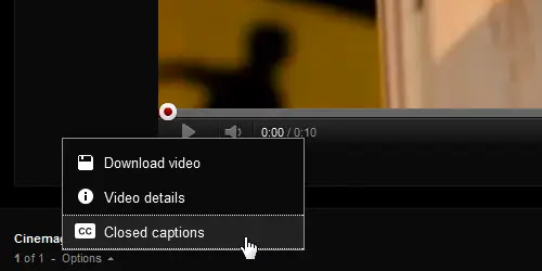 Memilih subtitle yang tepat Gambar berbagai pilihan subtitle di layar