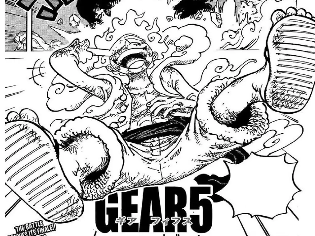 Gambar panel manga One Piece yang menarik