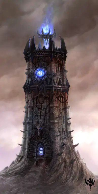 Menara tempat The Lone Necromancer tinggal