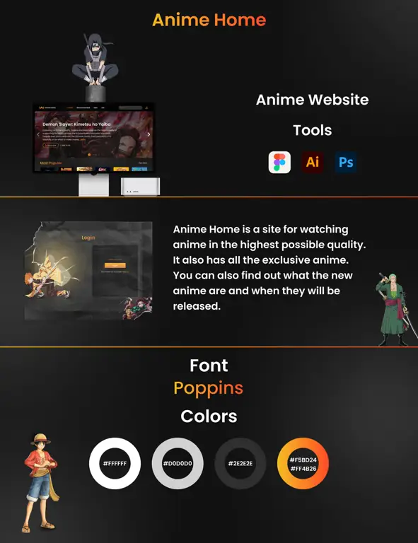 Antarmuka website pencarian anime