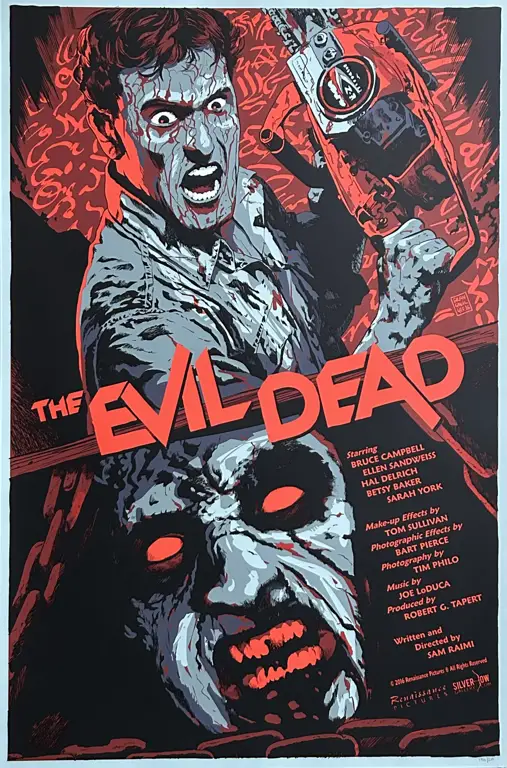 Poster film Evil Dead dengan subtitle Indonesia