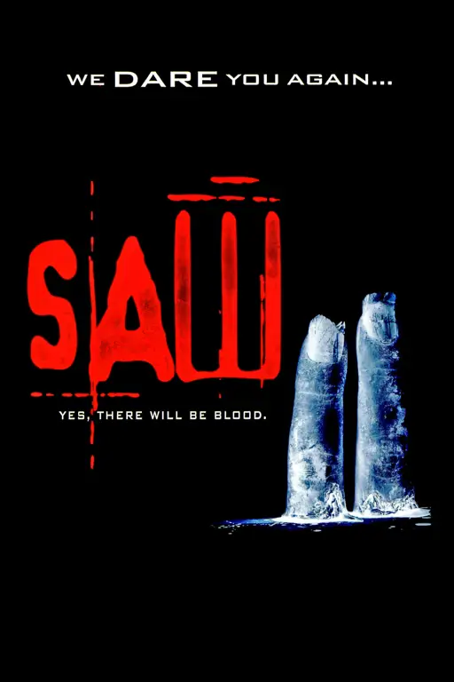 Poster film Saw dengan subtitle Indonesia