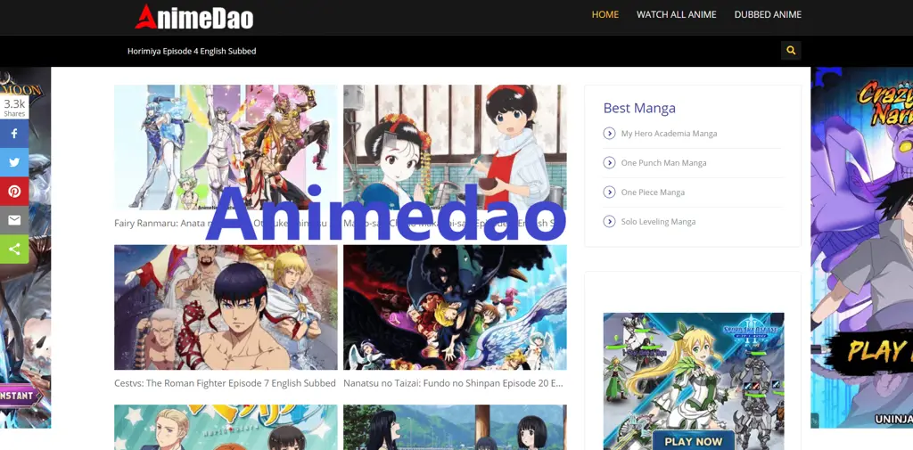 Seseorang sedang mencari anime secara online