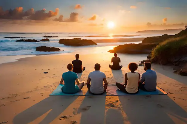 Seseorang sedang bermeditasi untuk menenangkan pikiran