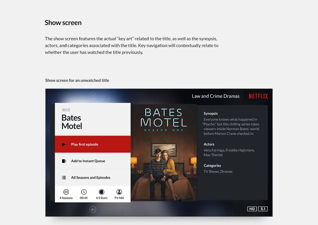 Antarmuka Netflix yang menampilkan Manifest