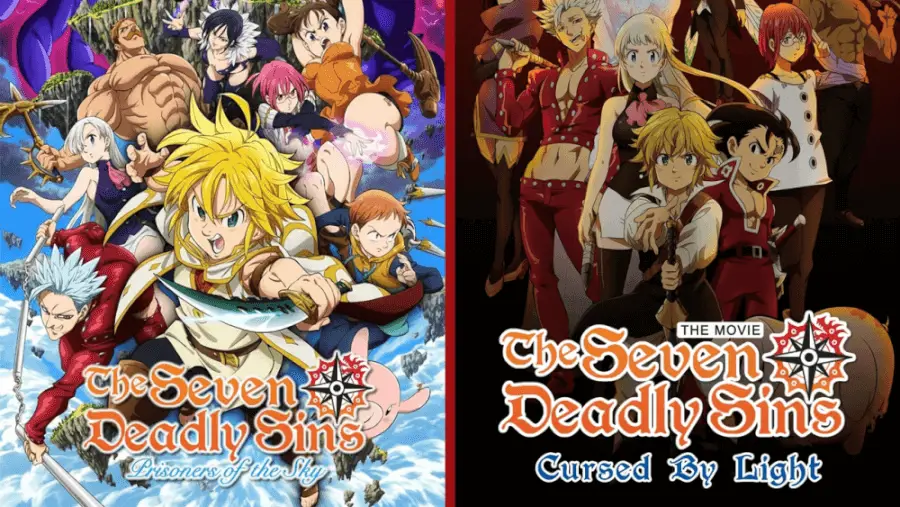 Antarmuka Netflix yang menampilkan anime Seven Deadly Sins