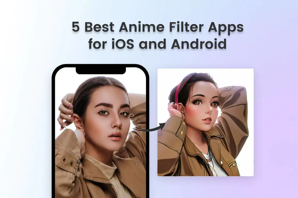 Contoh aplikasi filter anime di smartphone