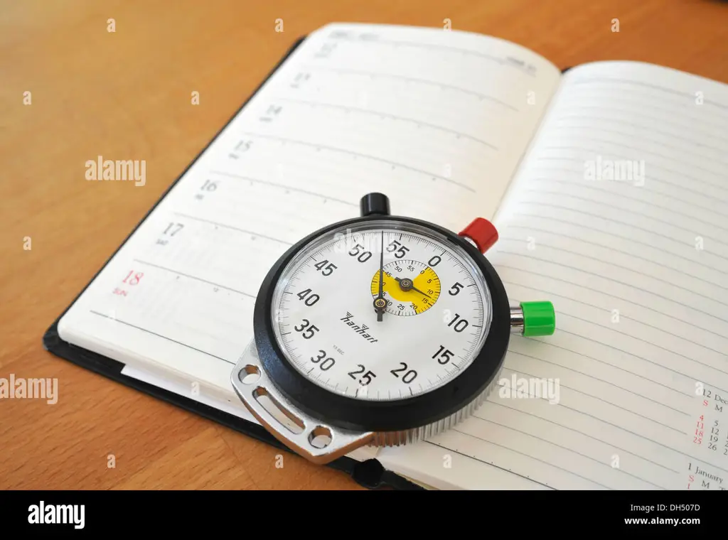 Ilustrasi stopwatch dan kalender