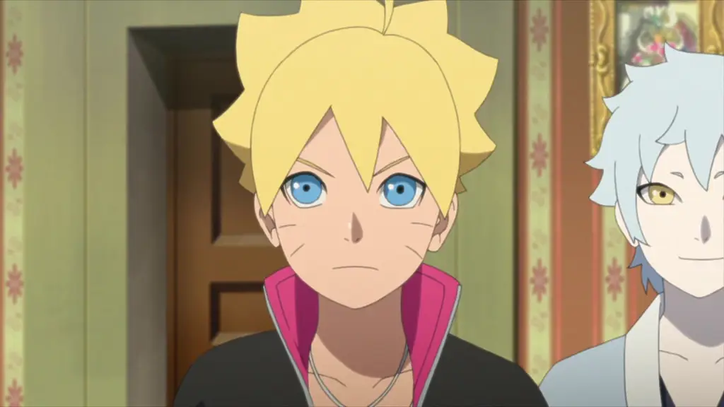 Gambar Boruto dan teman-temannya menonton anime bersama