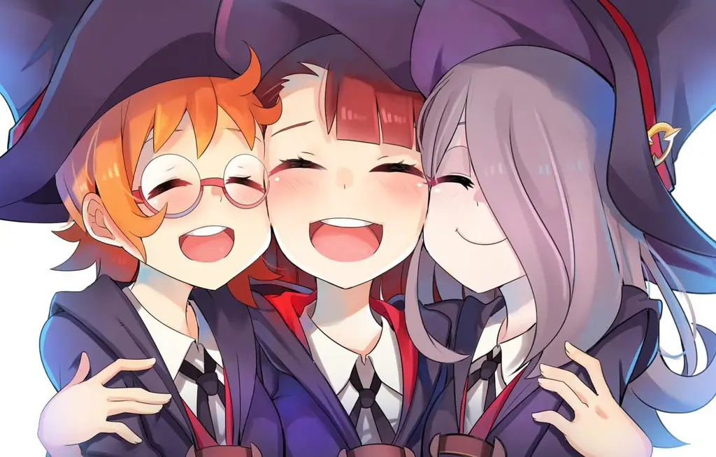 Karakter anime yang gembira menonton anime