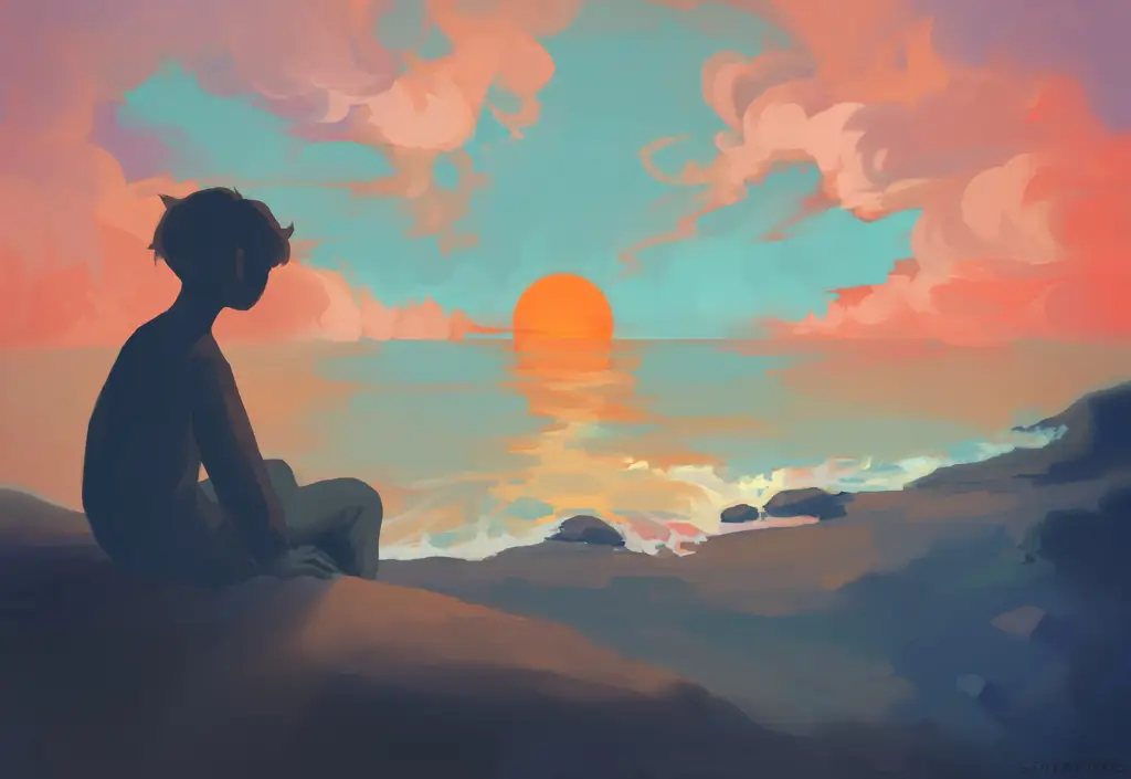 Menikmati Anime dengan Tenang Gambar seseorang yang melakukan meditasi sambil menonton anime