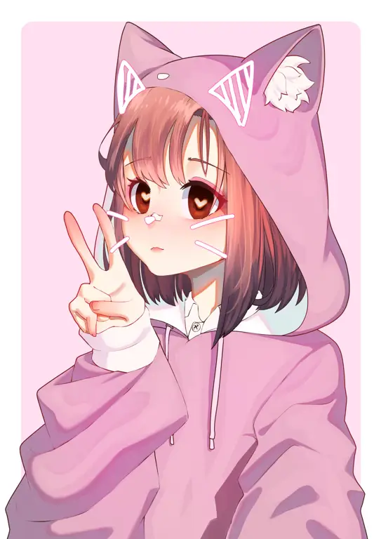 Menikmati Anime Favorit Gambar gadis anime yang lucu