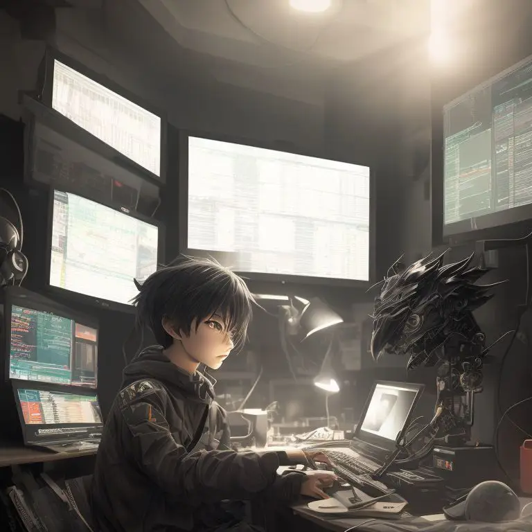 Menikmati Anime Secara Legal dan Aman Gambar berbagai karakter anime sedang menonton anime di laptop