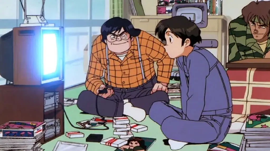 Menikmati Anime Sub Indo Ilustrasi karakter anime menonton anime