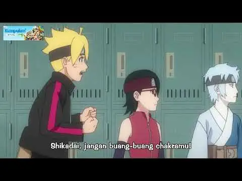 Screenshot dari Boruto episode 38 dengan subtitle Indonesia