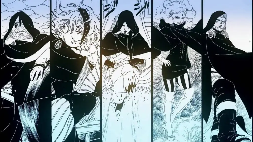 Seseorang menonton Boruto di laptop