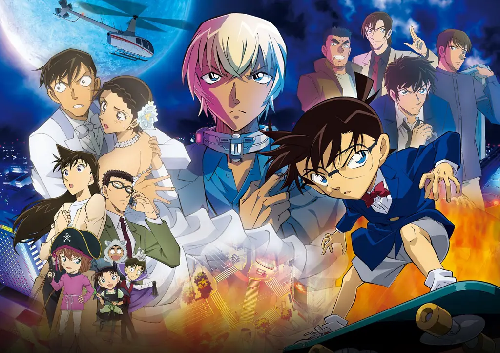 Gambar seseorang menonton anime Detective Conan