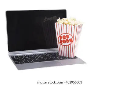 Laptop dan popcorn