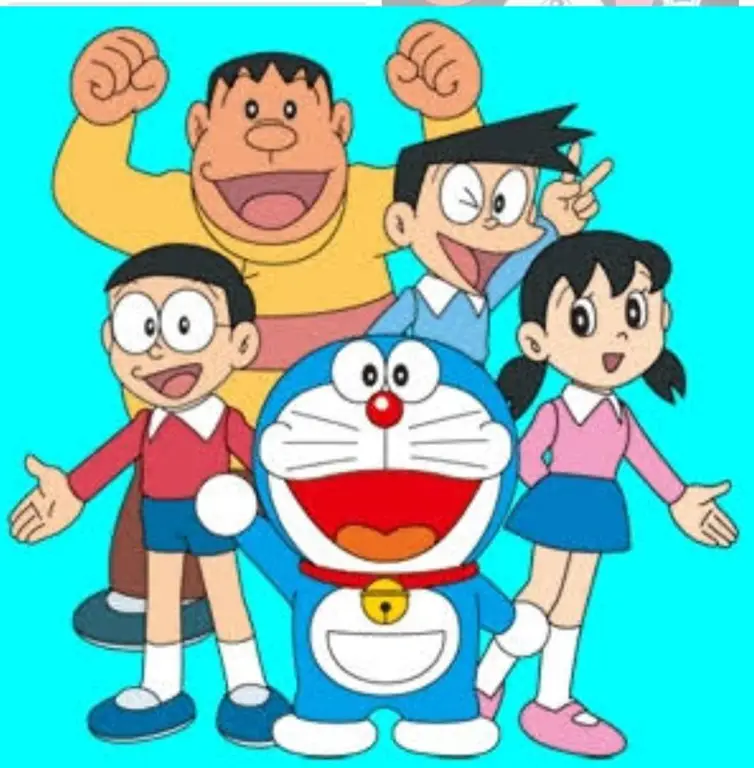 Doraemon dan teman-temannya menonton film