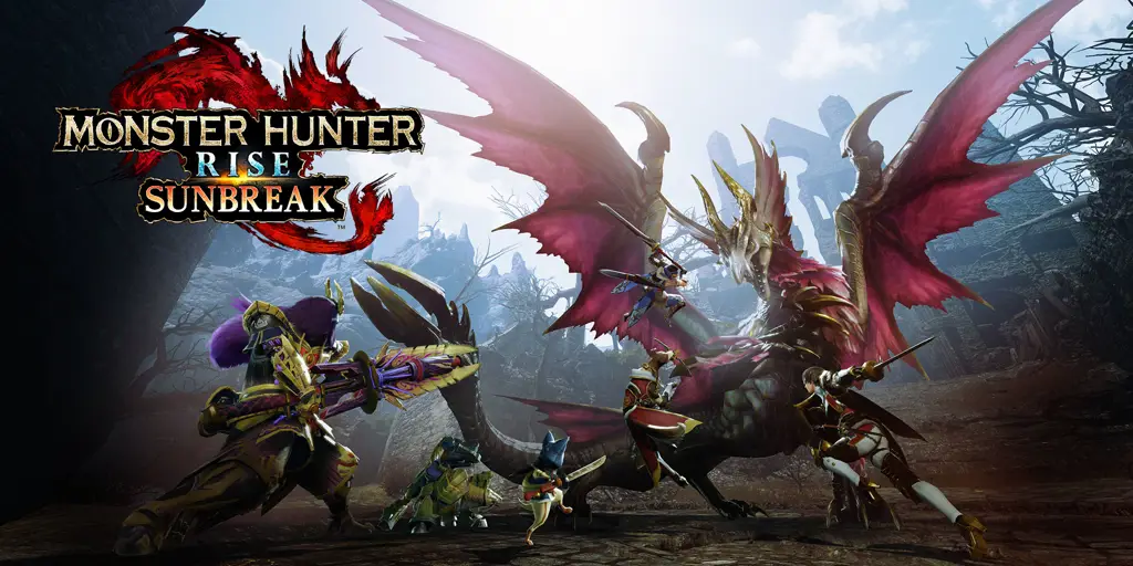 Gameplay Monster Hunter Rise dengan subtitle Indonesia