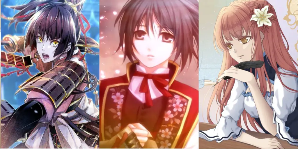 Gambar seorang gadis anime sedang memainkan game otome