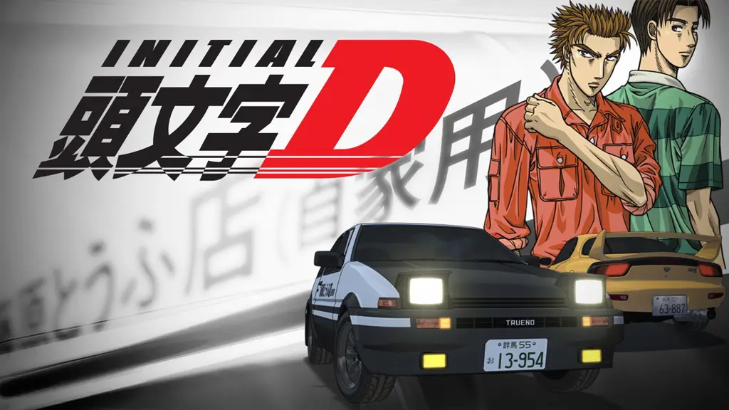 Screenshot anime Initial D dengan subtitle Indonesia