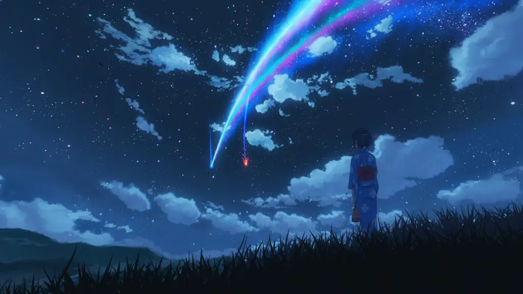Menikmati Malam Nonton Anime Gambar orang menonton film anime bersama