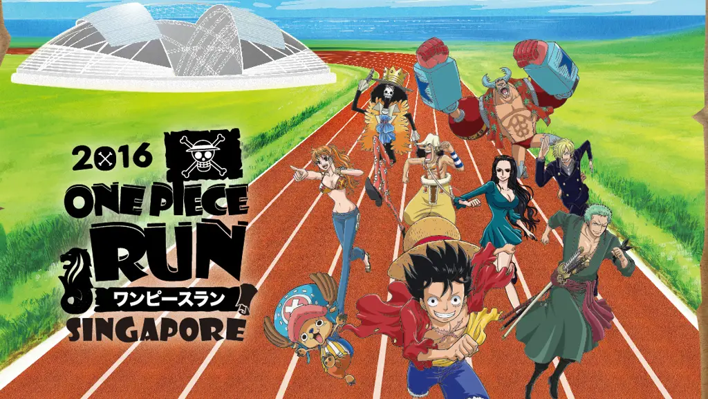 Gambar penggemar One Piece menonton anime secara maraton